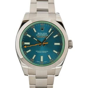 Rolex Milgauss 116400GV Green Sapphire Crystal