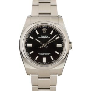 Pre-Owned Rolex Oyster Perpetual 116000 Black Dial Watch