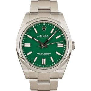 Pre-Owned Rolex Oyster Perpetual 124300 Green Dial