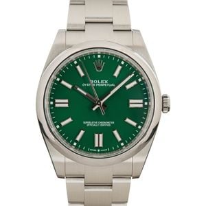 Rolex Oyster Perpetual Ref 124300 Green Dial