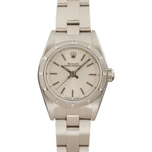 Ladies Rolex Oyster Perpetual 76030 Silver Dial