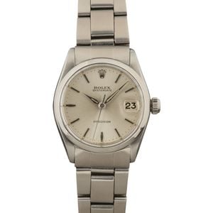 Rolex OysterDate 6466 Silver Dial