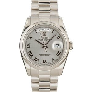 Rolex Day-Date President 118206 Silver Dial