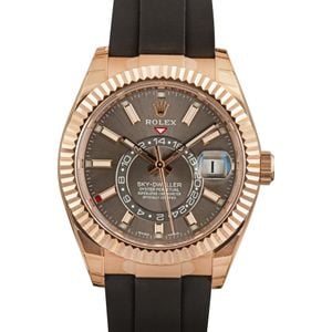 Rolex Sky-Dweller 326235 18k Everose Gold on Oysterflex Strap