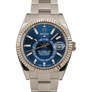 Pre-owned Rolex Sky-Dweller ref 326934 Blue Dial