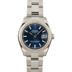 Pre-Owned Rolex 31MM Datejust 178274 Blue Dial