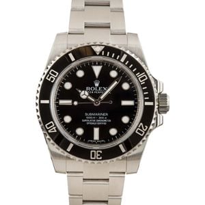 Pre-Owned Rolex Submariner 114060 Black Dial