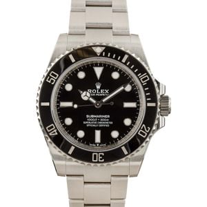 Rolex Submariner 124060 Black No Date Dial