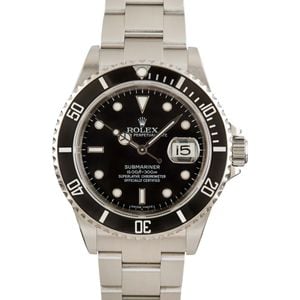 Pre-Owned Rolex Submariner 16610T Stainless Steel Oyster