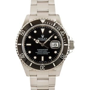 Pre-Owned Rolex Submariner 16610 Black