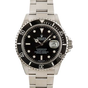 Black Rolex Submariner 16610T