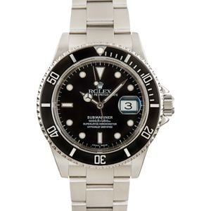 Pre-Owned Rolex Submariner 16610 Stainless Steel