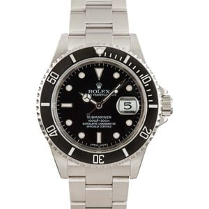 Rolex Submariner Ref 16610T Black Dial