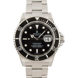 Mens Rolex Submariner 16610 Stainless Steel