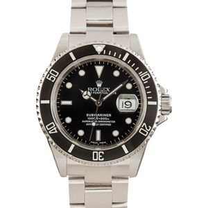 Pre-Owned Rolex Submariner 16610 Stainless Steel