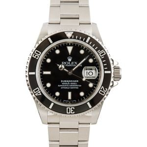 Pre-Owned Rolex Submariner 16610 Stainless Steel