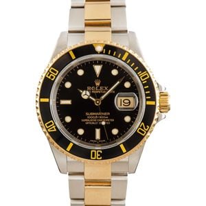 Rolex Submariner Two-Tone 16613 Black Watch