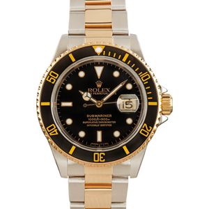 Pre-Owned Rolex Submariner 16613 Black Dial