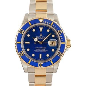 Rolex Submariner Blue 16613 Two Tone Oyster Bracelet