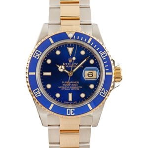 Rolex Submariner 16613 Blue Dial Two Tone Oyster