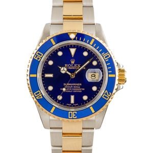 Rolex Submariner Blue 16613 Two Tone Oyster Bracelet