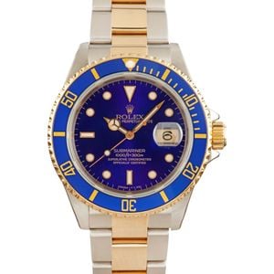 Rolex Two-Tone Blue Submariner 16613