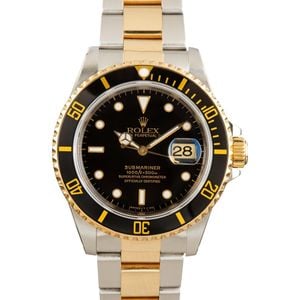 Used Rolex Submariner 16613 Black Dial