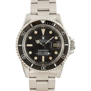 Vintage Rolex White Submariner 1680 Stainless Steel