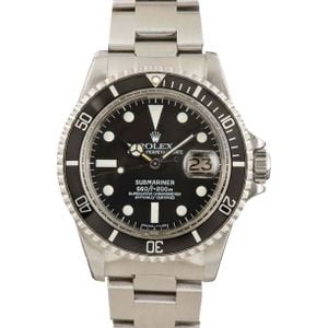 Mens Vintage Rolex Submariner 1680 Black Dial