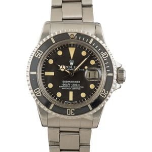 Vintage Rolex Submariner 1680 Stainless Steel Black Dial