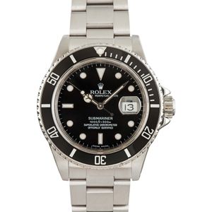 Rolex Submariner 168000 Stainless Steel Oyster