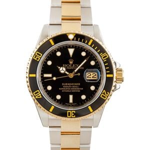 Pre-Owned Rolex 40MM Submariner 16803 Two-Tone