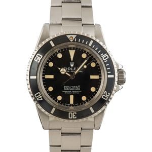 Mens Vintage Rolex Submariner 5512 Stainless Steel