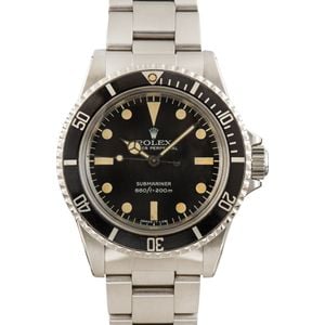 Vintage Rolex Submariner 5513 Stainless