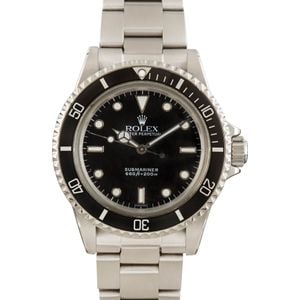 Vintage Rolex Submariner 5513 Black Dial Steel Oyster