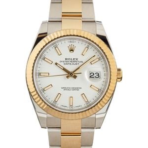 Rolex Datejust 41 Ref 126333 White Dial