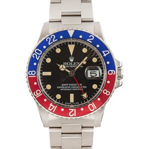 Vintage Rolex GMT-Master Ref 1675 Red & Blue Pepsi