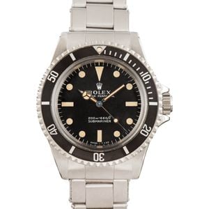 Vintage Rolex Submariner Ref 5513 Stainless Steel