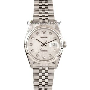 Men's Rolex DateJust 16234 Silver Jubilee Diamond