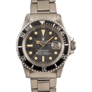 Mens Vintage Rolex Submariner 1680 Stainless Steel Black Dial