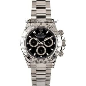 Mens Stainless Steel Rolex Daytona Black