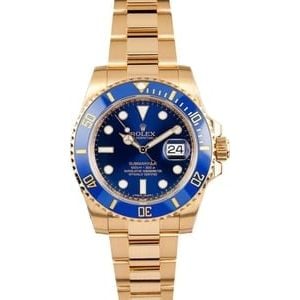 New Blue Rolex Submariner 116618 18k Gold