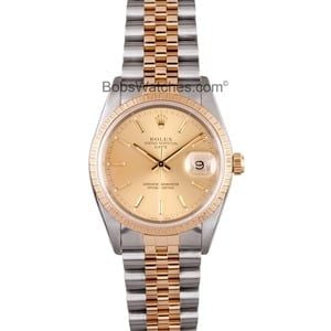 Rolex Date Steel and 18K 15233