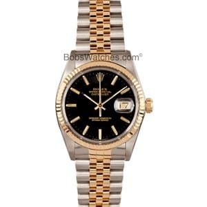 Men's Pre-Owned Rolex DateJust Steel and Gold 16013