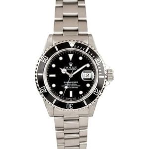 Used Rolex Submariner 16610 w/ Black Dial