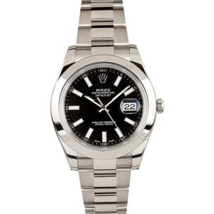 Rolex Datejust 116300 Black Index Dial