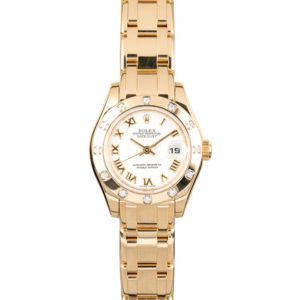 Ladies Rolex Pearlmaster 80318 Roman