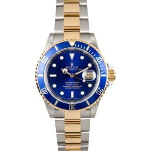 Rolex Submariner 16613 Blue Serial Engraved