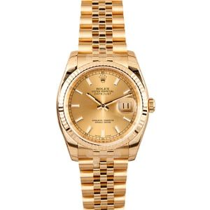 Rolex Gold Datejust 116238 Factory Stickers