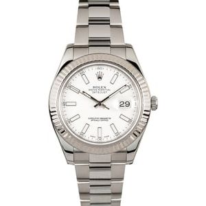 Rolex Datejust II 41MM 116334 White Dial